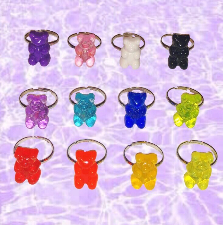 Gummy Bear Adjustable Ring Gummy Bear Ring Candy Ring Y2K Etsy