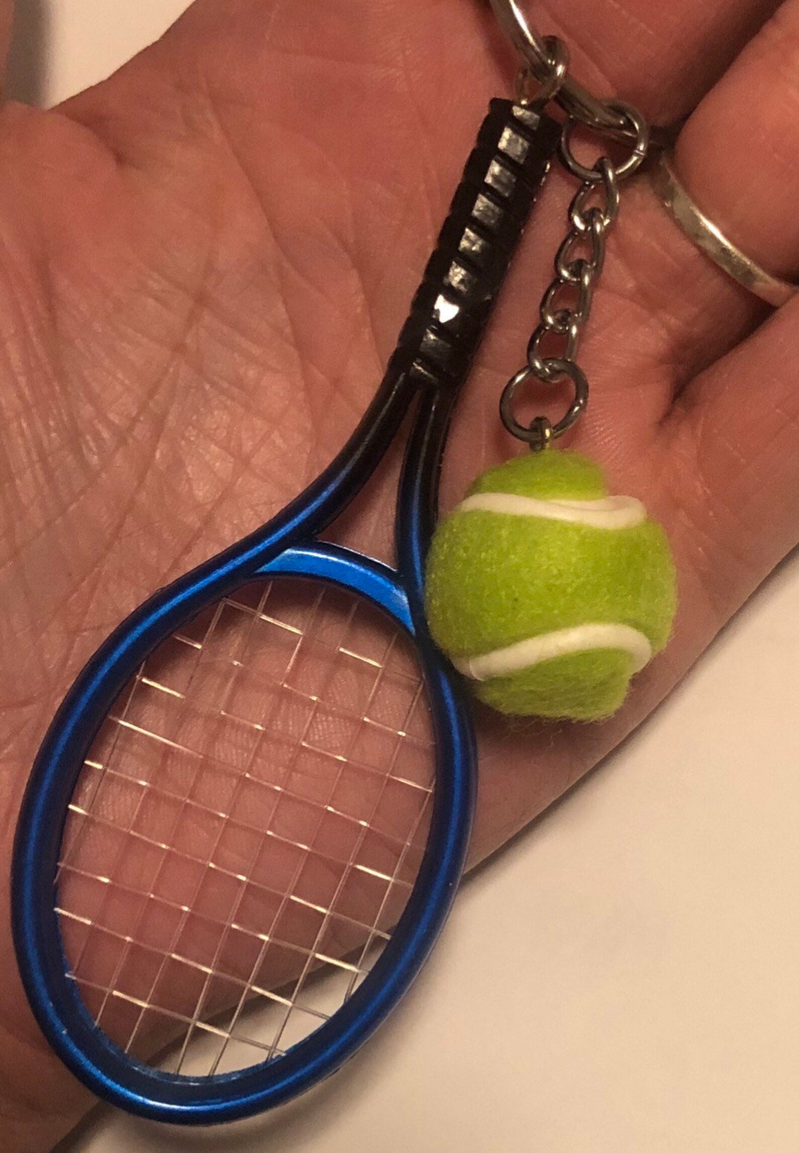 Tennis Keychain Tennis Racquet Keychain Tennis Ball Etsy