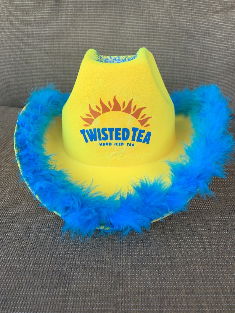 Twisted Tea cowboy hat drinking hat fun hat Twisted Tea Etsy