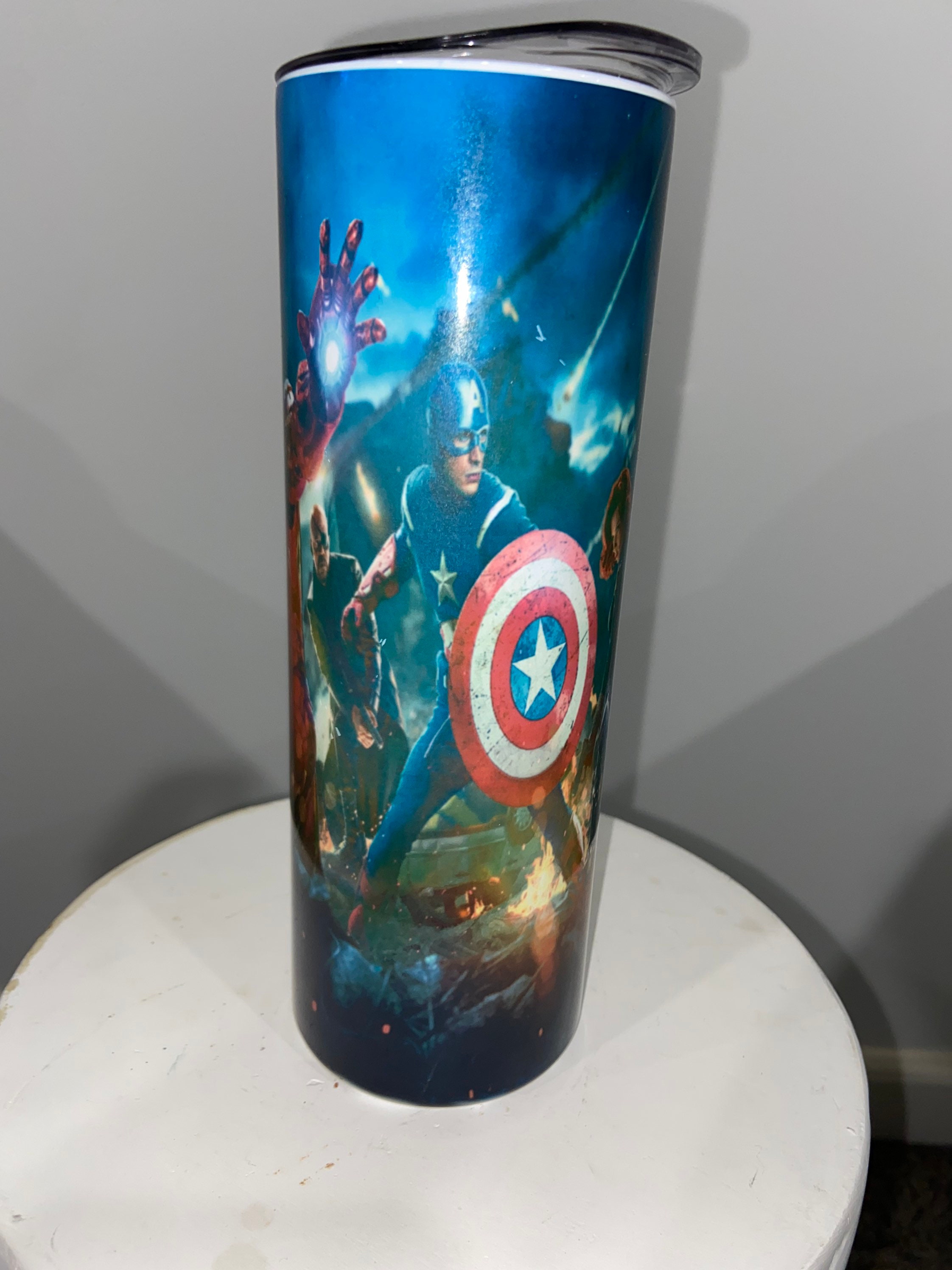 Avengers Assemble 20oz Hot/cold Tumbler Marvel Captain Etsy New Zealand