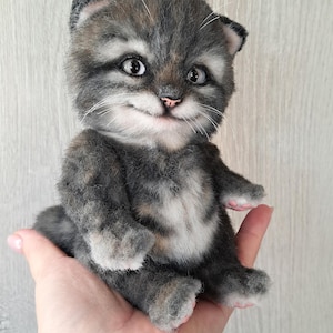 Grey kitten Thomas Realistic cat Teddy toy