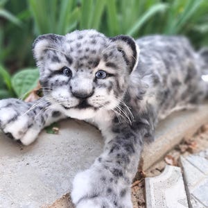 Realistic Snow Leopard Plush toy