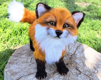 Realistic fox toy Plush toy fox, Red fox