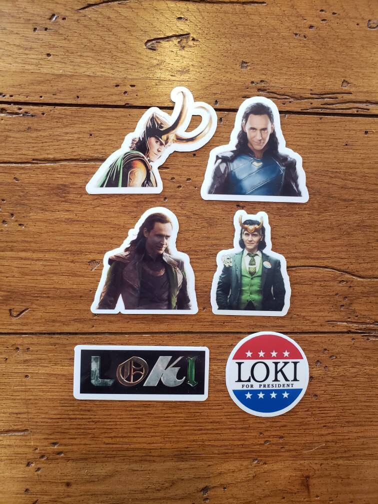 Loki For President Stickers: Loki through the years, Disney+ Marvel T…