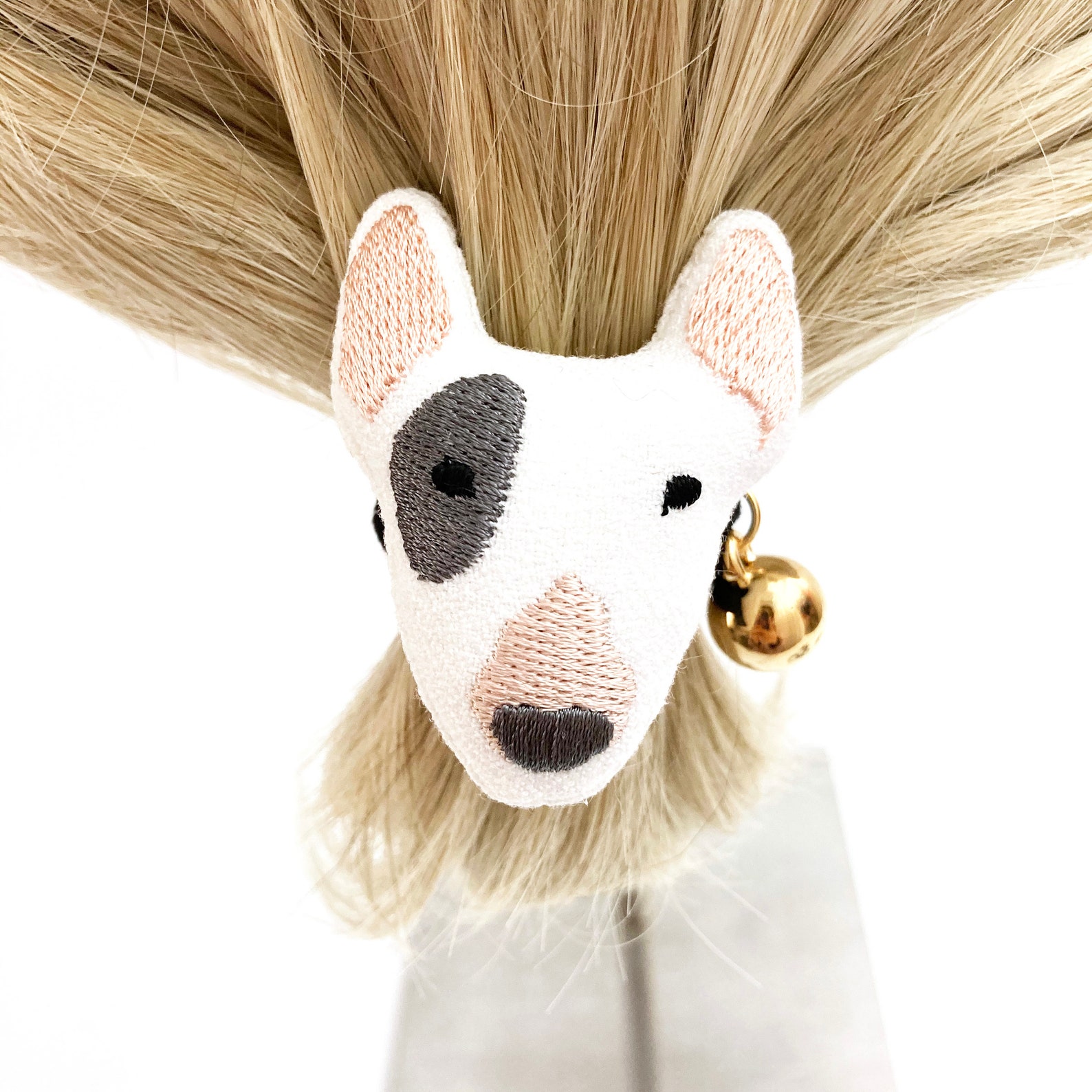 Dog hair tie hair elastic ponytail holders Dog embroidery Etsy