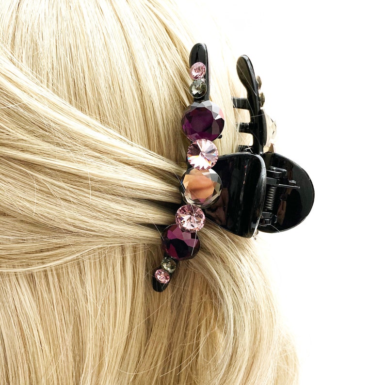 Luxury Crystal Large Hair Claw Clip for Updo Hair Swarovski Etsy