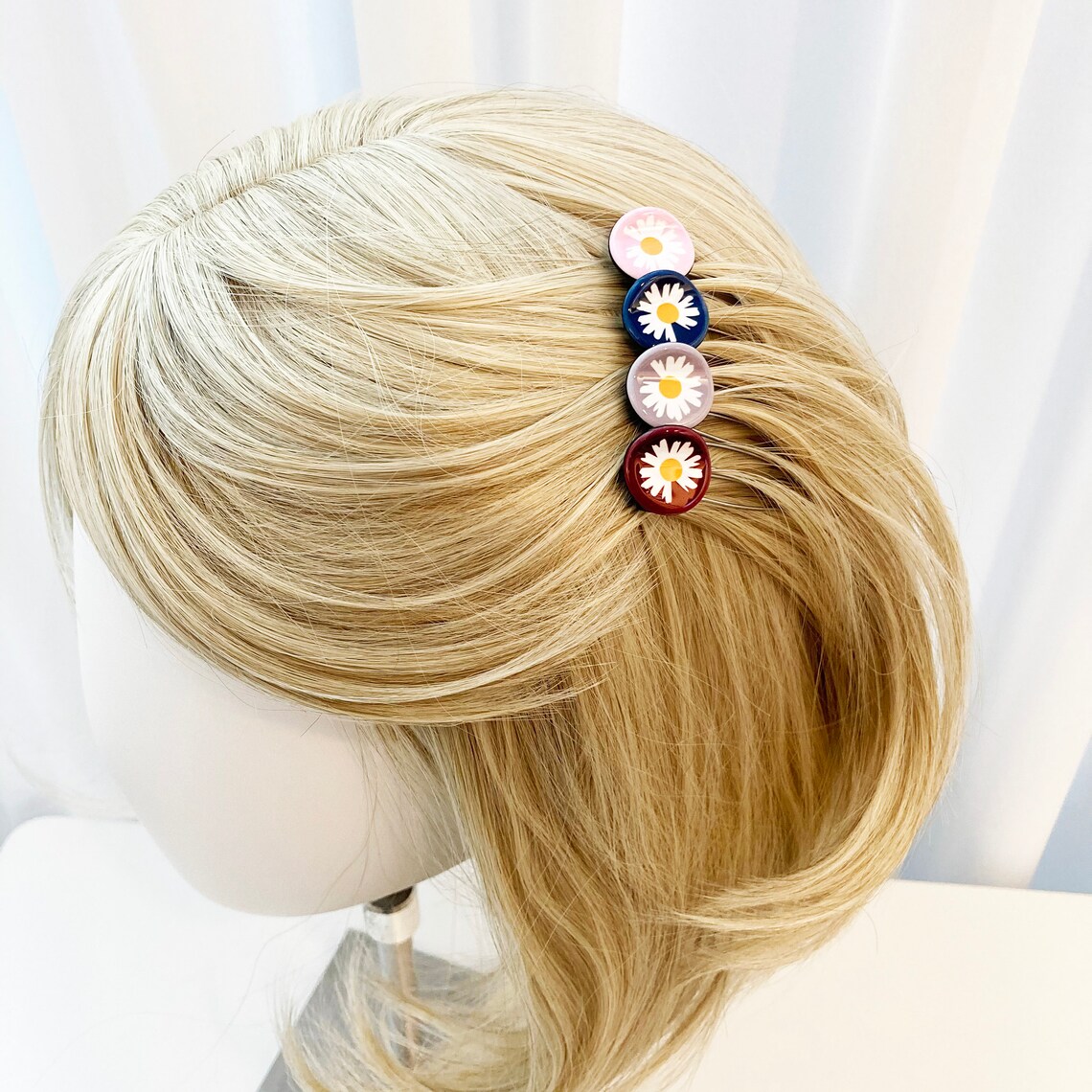 Daisy flowers decorative hair comb clip women accessories Etsy