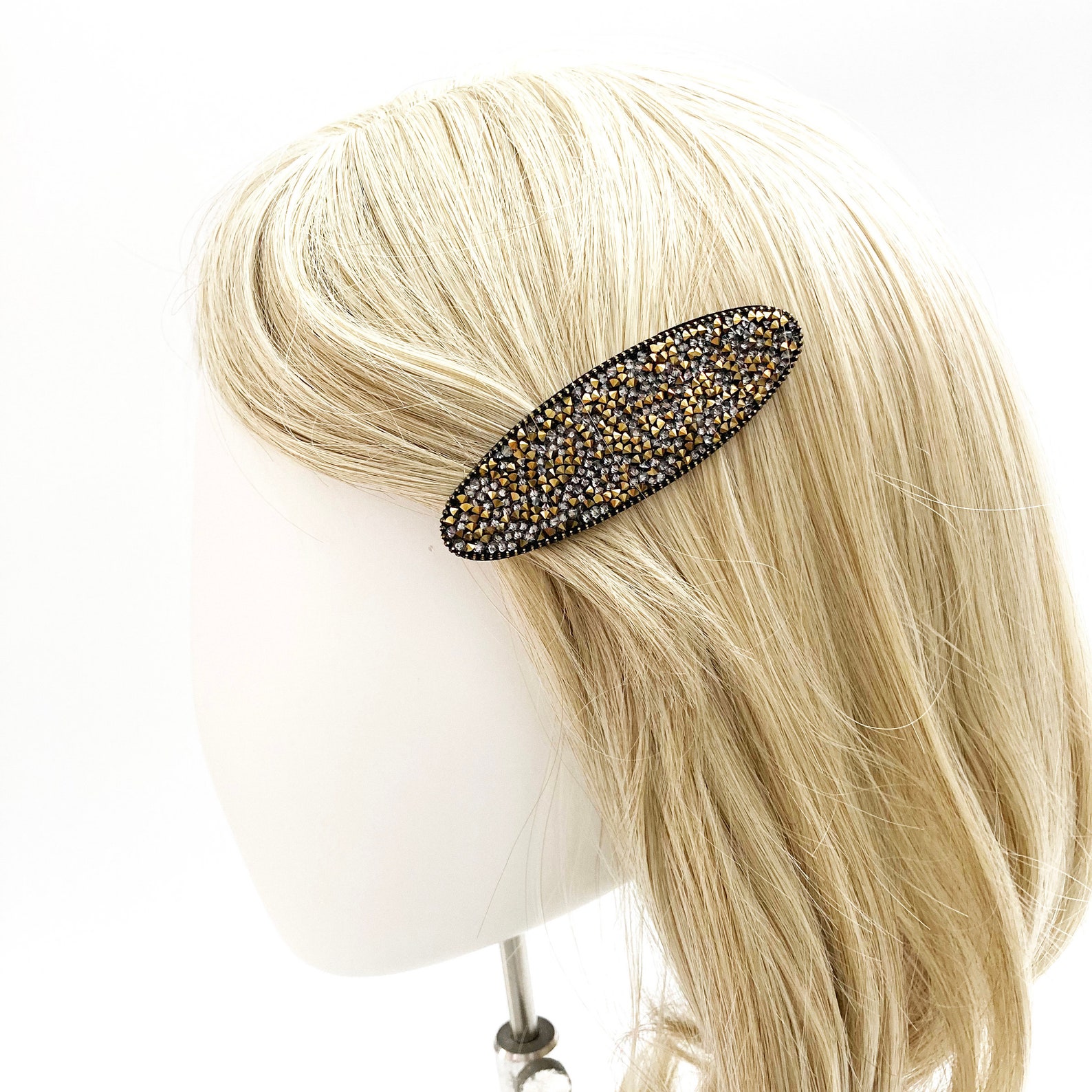 Beads and Rhinestone Hair Snap for Women Luxurious Dazzling Etsy