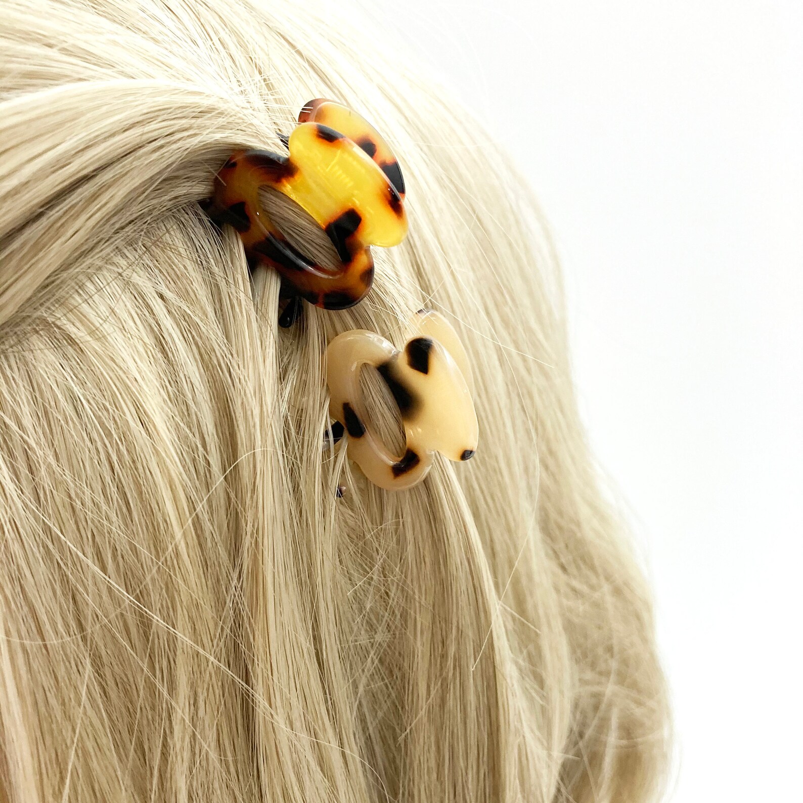 Tortoise Marbled Shell Iridescent Color Small Hair Claw Clip Etsy