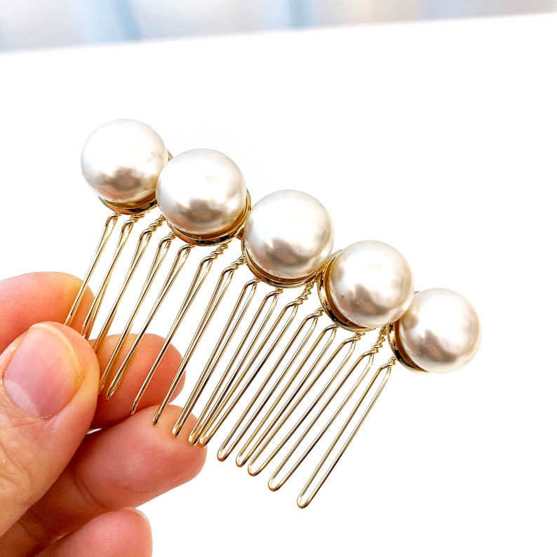 Pearl embellished high quality gold decorative hair combs clip f Pearl embellished high quality gold decorative hair combs clip f