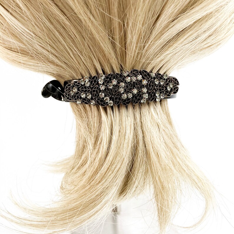 Luxury Rhinestone Evening Hair Claw Clip for Ponytail Etsy