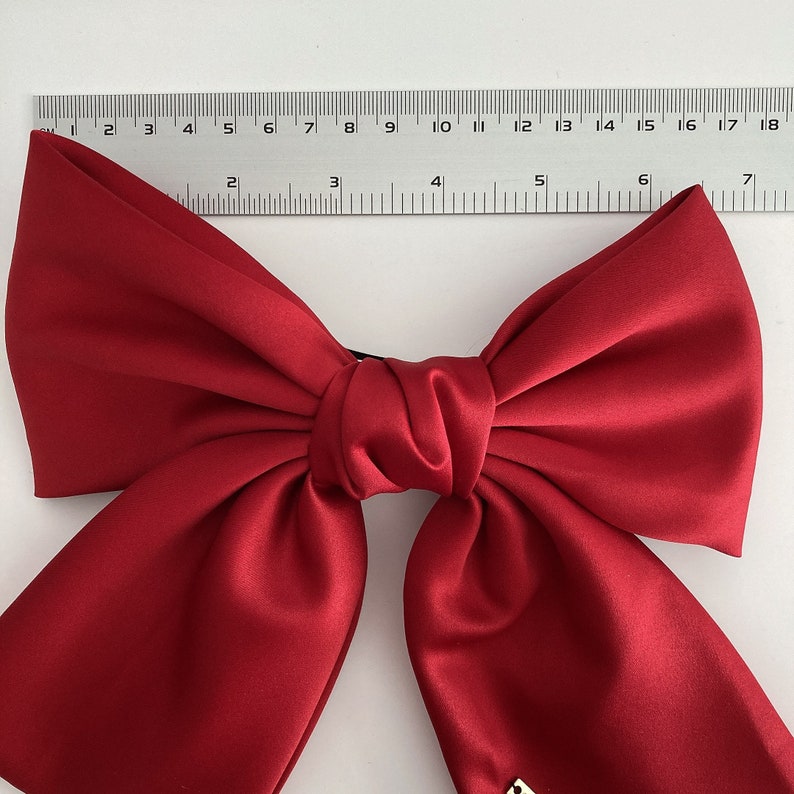 FREESHIP Event : Red Satin Oversize Big Adult Hair Bow for - Etsy