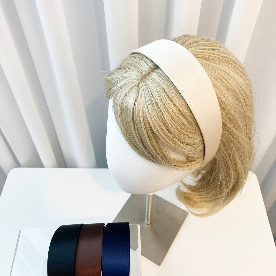 Satin solid color 1.57 wide headband for women Quality Etsy