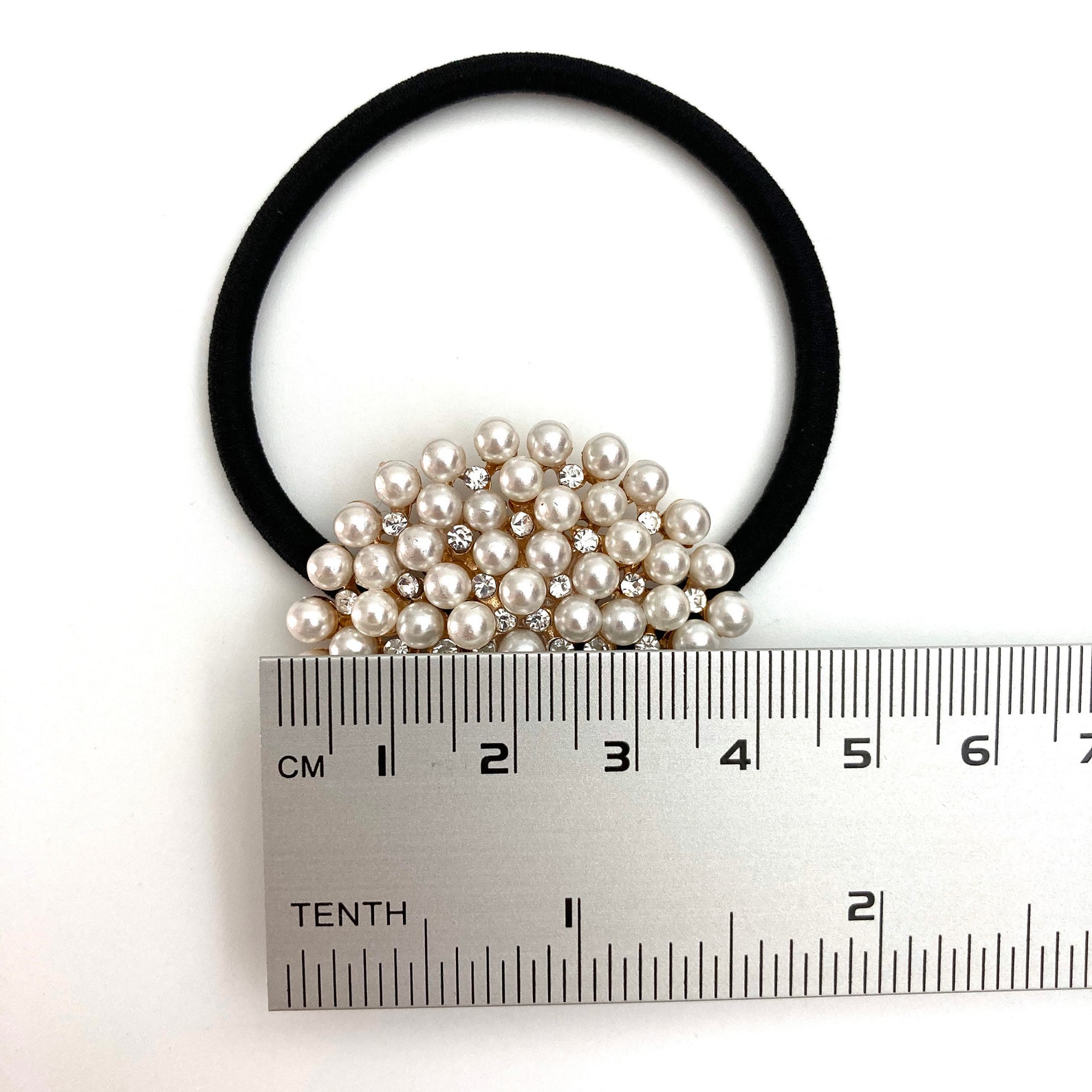 Pearl hair tie set for women pearl and rhinestone decorated | Etsy