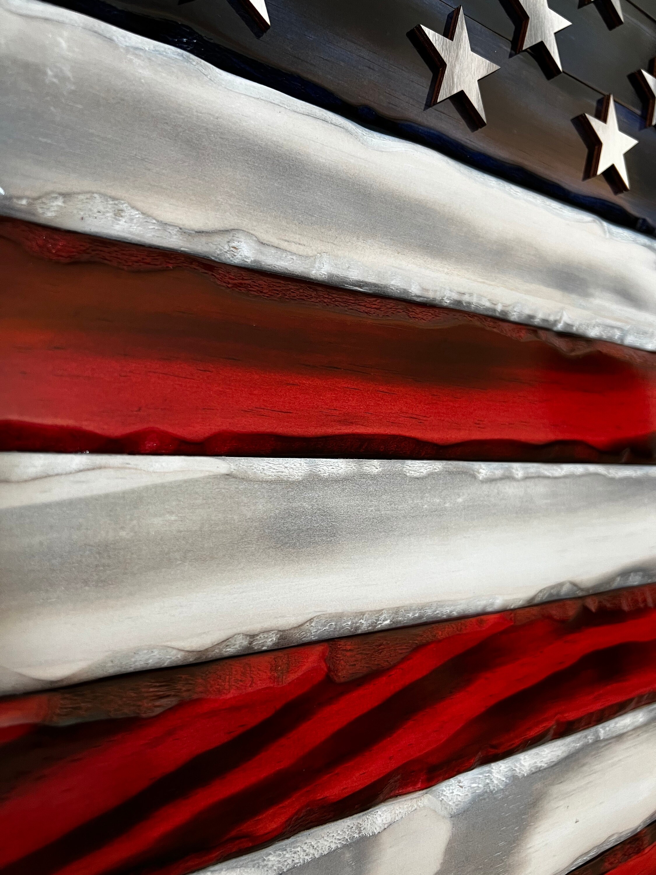 Distressed U.S. Flag | Charred American Flag | Wooden American Flag ...