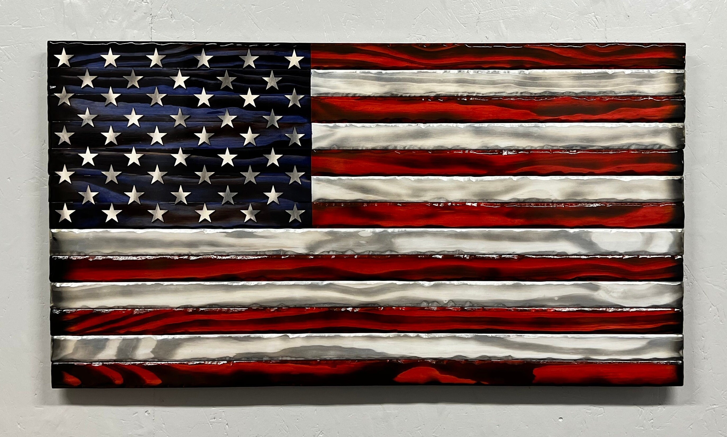 Distressed U.S. Flag | Charred American Flag | Wooden American Flag ...