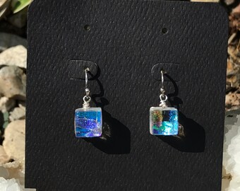 Dichroic earrings