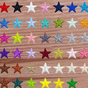 Naszywka z haftowaną gwiazdą o średnicy 1,1 cala, samoprzylepna, naszywka na kurtkę puchową