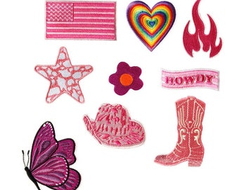 Cowgirl Embroidery Patch, Funny Western Patches,Boots Patch, Hat Patch, Star Patch, Iron On Patches