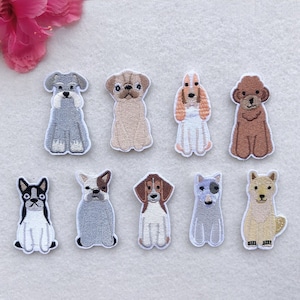 2Pcs Dog Embroidery Patch, Cute Puppy Patch, Iron On Patches