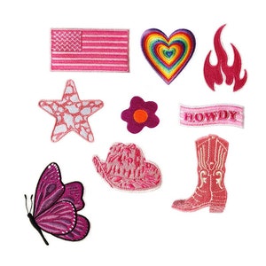 Toppa ricamata da cowgirl, toppe divertenti western, toppa per stivali, toppa per cappello, toppa a stella, toppe da stirare