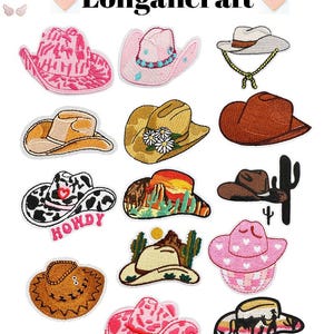 Toppa ricamata per cappelli da cowgirl, toppe western, toppe per cappelli da cowboy, toppe stirabili
