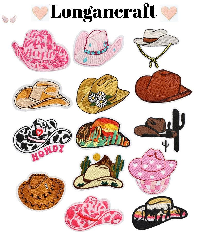 Cowgirl Hats Embroidered Patch, Western Patches, Cowboy Hats Patch, Iron On Patches