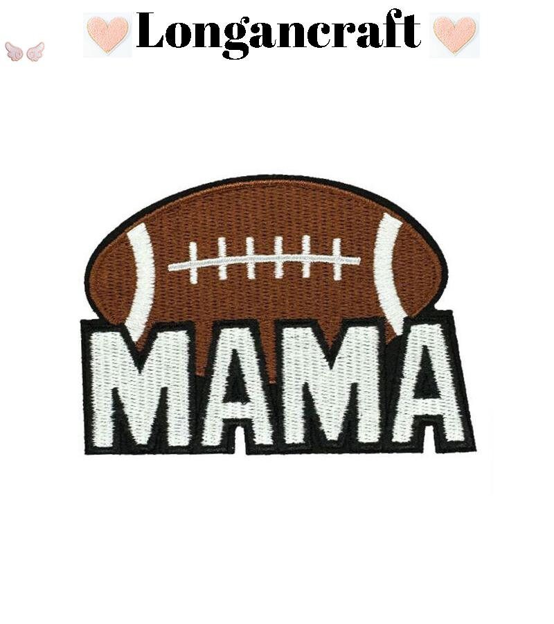 Football Embroidered Patch, MAMA Patch, Football Sports Embroidered Patch, Iron On Patches