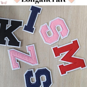 4.4 Inch Letters A To Z College Varsity Embroidered Patches, DIY Applique for Sports Teams, Large Letter Patch, Iron On Patches