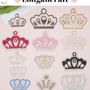 5Pcs Crown Rhinestone Patches, Color Crown Rhinestones Patch, Iron On Patch
