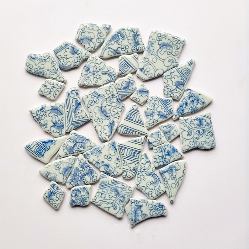 100g Ceramic Mosaic Tiles Irregular Flower Pattern Mosaic - Etsy
