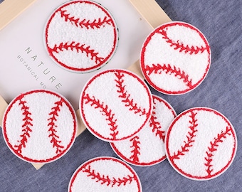 Patch brodé en chenille de baseball de 3,0 pouces, fer sur patchs, patch de baseball DIY