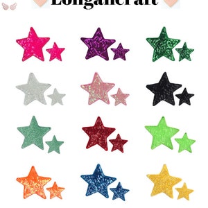 Sequin Star Iron On Patch , Color Star Glitter Sequins Patch, Iron On Patch