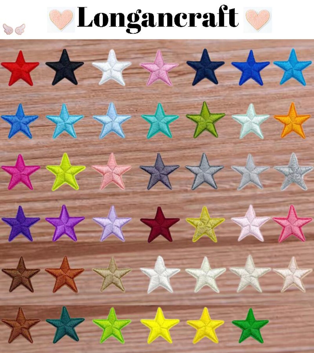 1.1 Inch Colorful Star Embroidered Patch, Self Adhesive Patches, Patch ...
