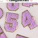 Purple Chenille Letter Patch, Gold Glitter Iron on Applique (3.1 Inch ...