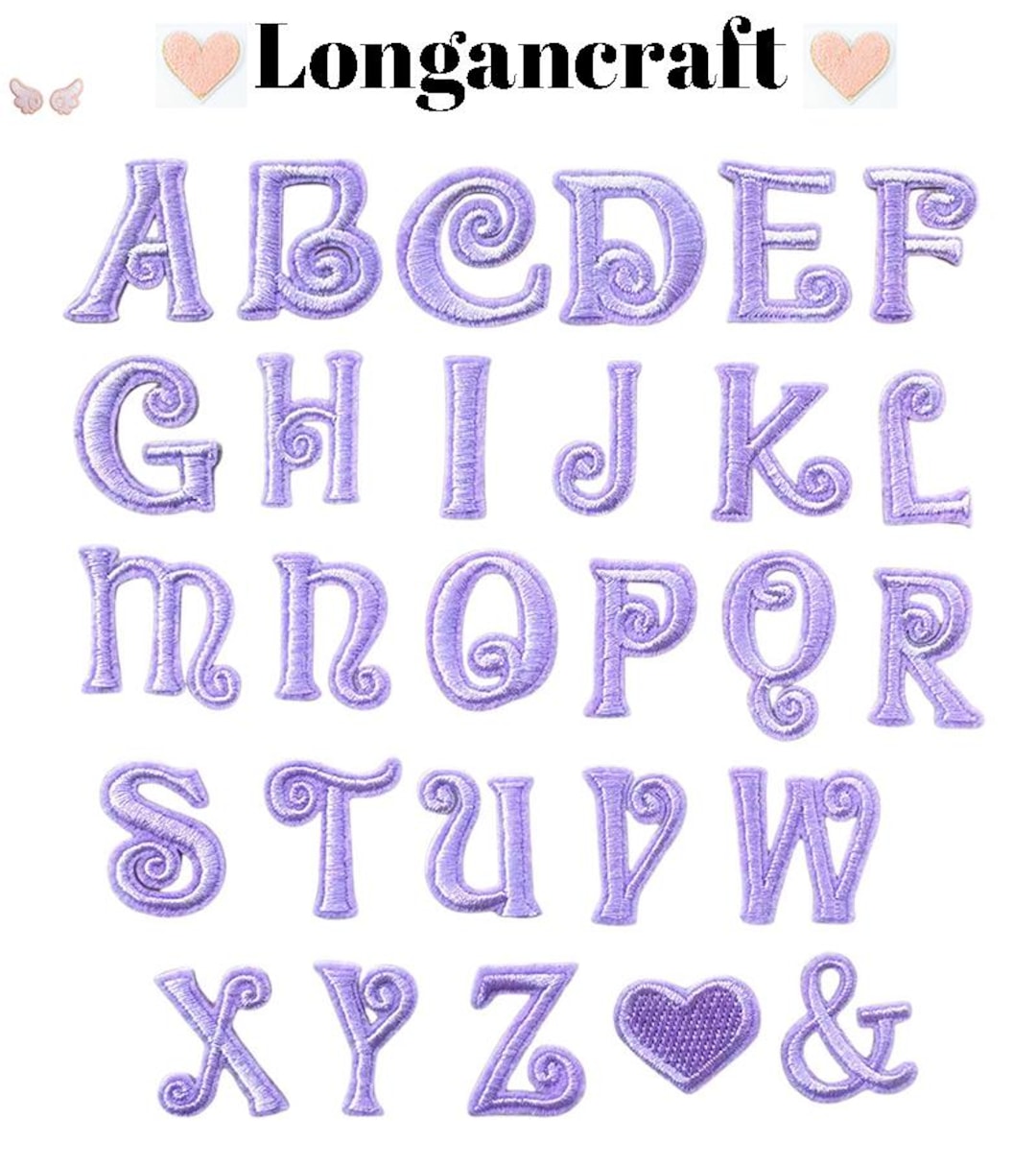 1.0 Inch Mini Purple Embroidered Alphabet Patch, Self Adhesive - Etsy