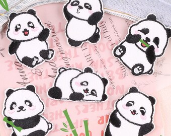 Panda Embroidered Patch, Cute Patch,Animal Patch,Self Adhesive Patches