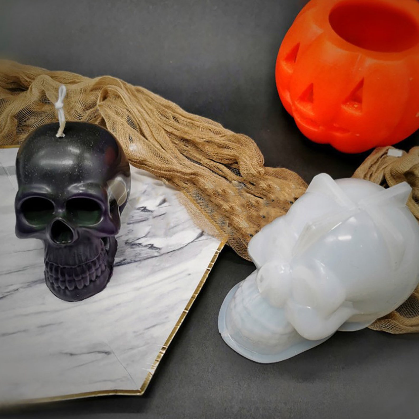 3D Skull Candle Mold Silicone Skull Mold Fragrance Candle Etsy