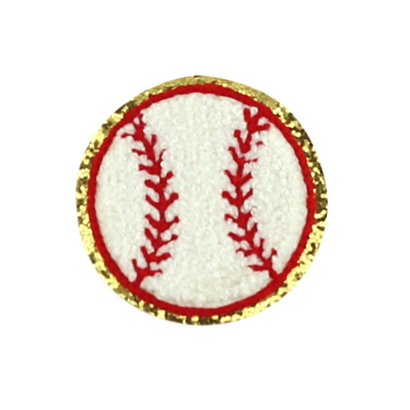 Baseball Glitter Chenille Embroidered Patch A-Z, Glitter Alphabet Patch ...