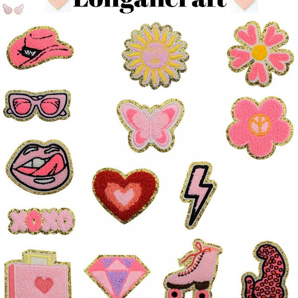 Cowgirl Chenille Patch, Western Patches, Cowboy Hat Patch, Heart Patch, Flower Patch, Iron On Patches