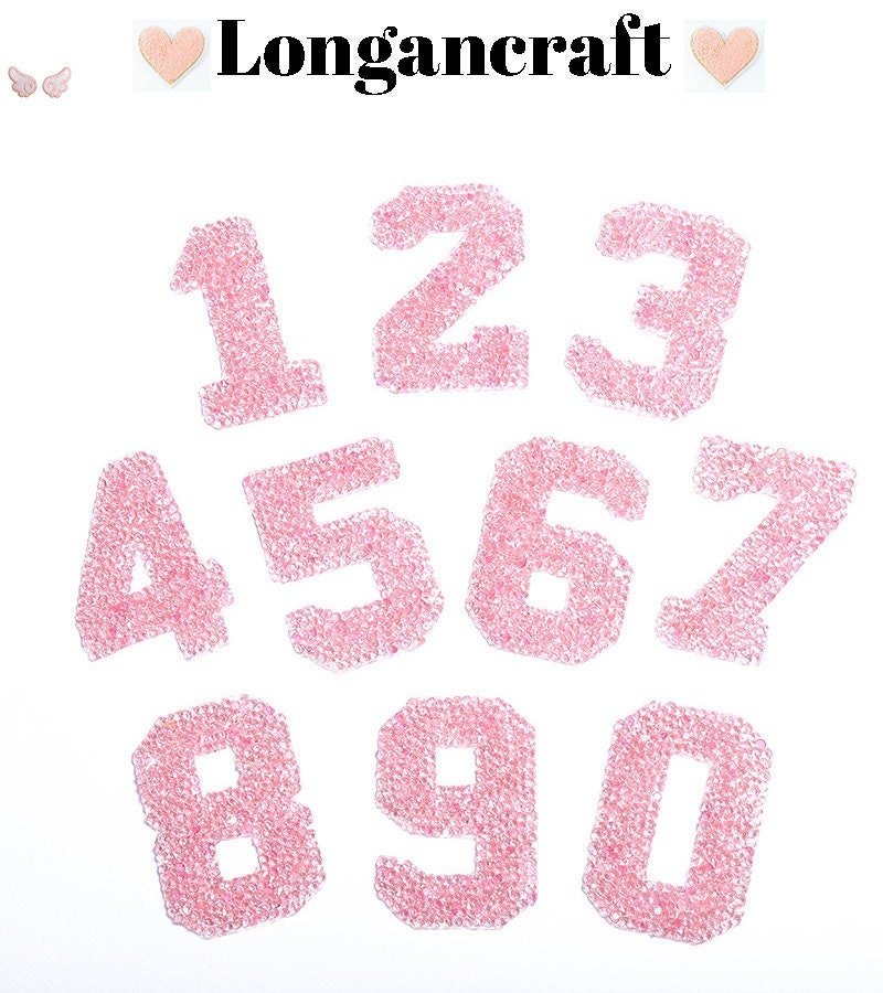 Glitter Number Stickers, Rose Gold, Gold, Silver Sparkly Script Number  Embellishment for Weddings, Birthday and Papercrafts 
