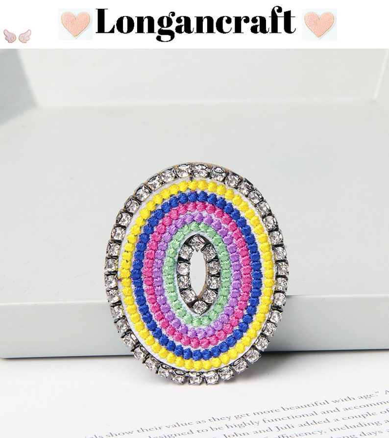 Rhinestones Color Letters Patch A-Z Letter Patches Pin - Etsy