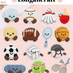 Funny Ball Embroidered Patch, Football Patch, Baseball Patches, Basketball Patch, Sports Lover Patches, Iron On Patches
