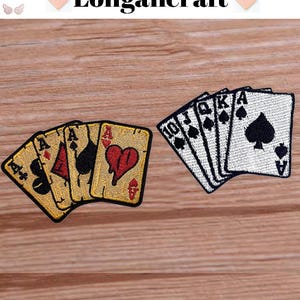 oker écusson brodé, écusson cowboy poker, écussons western, écusson brodé cool, écussons thermocollants