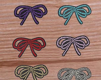 Embroidered Bowknot Iron On Patch, Western Cowboy Cowgirl Decor