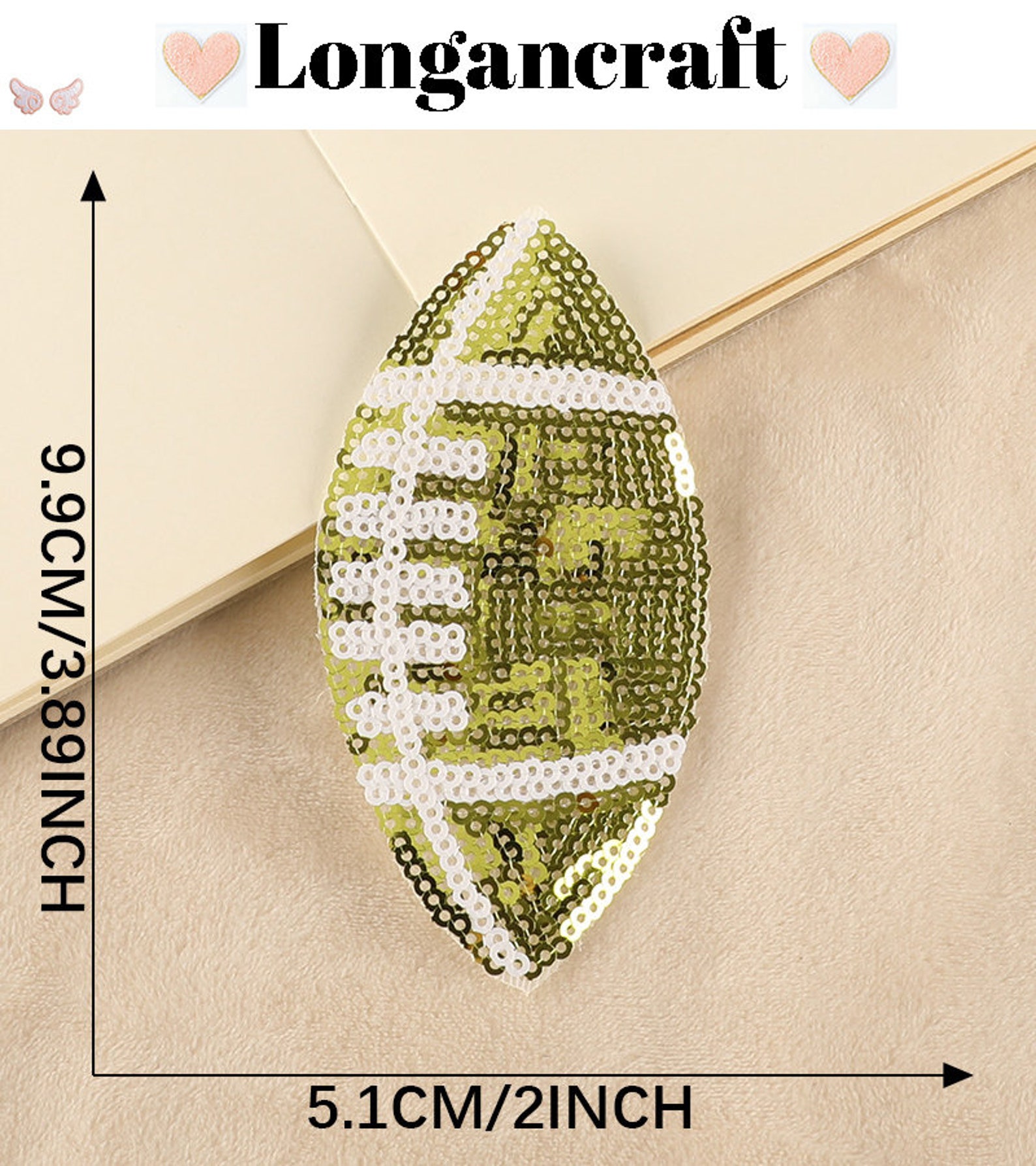 Ball Glitter Rhinestone Patch , Football Patch, Sequin Patch,iron on ...