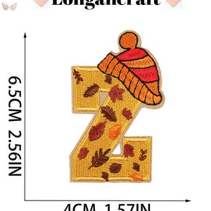 Autumn Letter Embroidered Patch, Thanksgiving Day Letter Iron on Patch ...