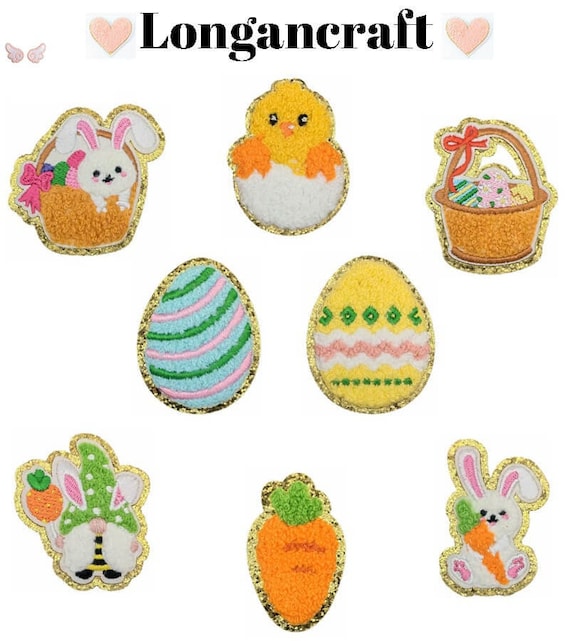 Iron on Chick and Rabbit Patch Iron on Chick and Rabbit Patch