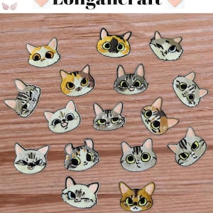 Cat Embroidered Iron On Patches, Funny Animal Patches, Cat Patches, DIY Decoration Patch