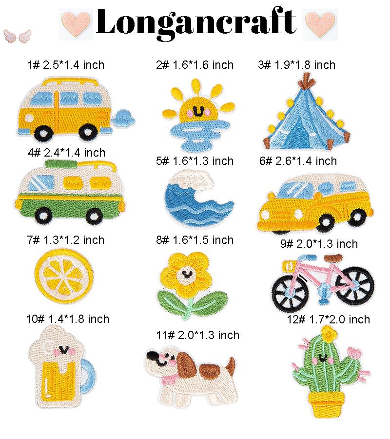 Mini Patches Summer Mini Patches, Lemon, Beer, Tent, Wave, Camping Self Adhesive ...